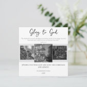 Glorie aan God Modern Simple Scripture Kerstmis Feestdagenkaart (Staand voorkant)