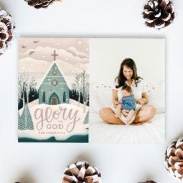 Glorie aan God | Religieuze Kerst Foto Feestdagenkaart