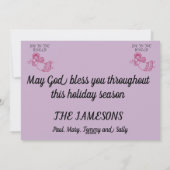 Glorie aan uw Pasgeboren Koning Feestdagenkaart (Achterkant)