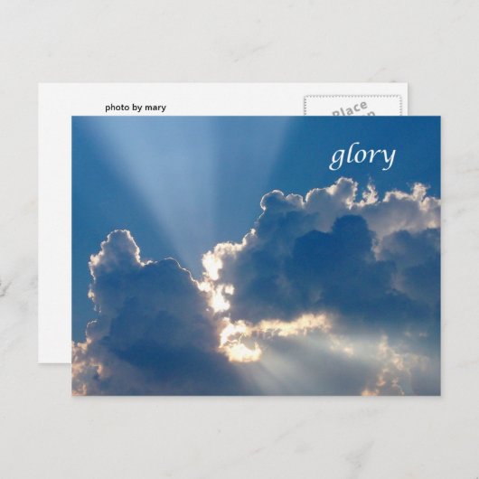 glorie briefkaart (Voorkant / Achterkant)