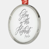Glorie in de hoogste kerstronde metalen ornament (Links)