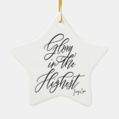 Glorie in het hoogste religieuze kerstornament keramisch ornament (Achterkant)