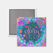 Glorie  Leuk Bloemen Moderne Inspiratie Magneet (Voorkant / Achterkant)
