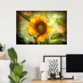 Glorie (Poster van zonnebloemen) Poster (Thuiskantoor)