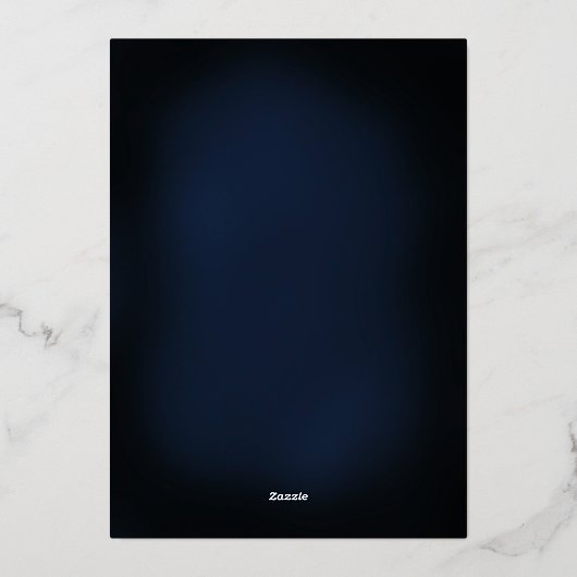 Glorie Religieus Kerstontwerp Wit Folie Feestdagenkaart (Achterkant)