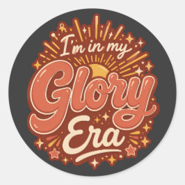 Glorie Tijdperk Christelijk Geestelijk Retro Relig Ronde Sticker