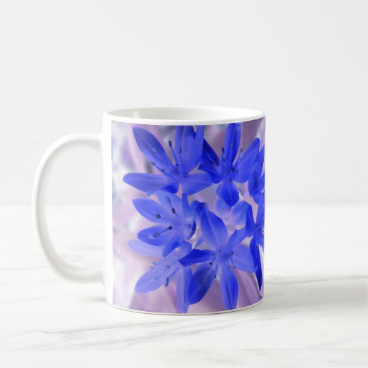 Glorie van de sneeuwschokkende blauwe Mok (Links)