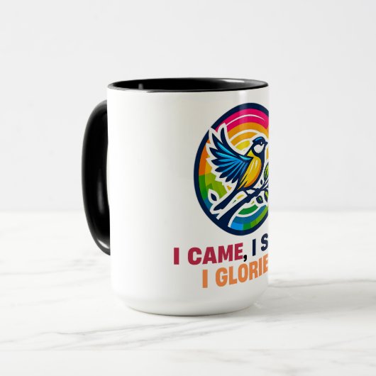 Glorie van Great Tit Bird Mok (Voorkant links)