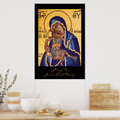 glorie voor jesus en mary poster (Keuken)