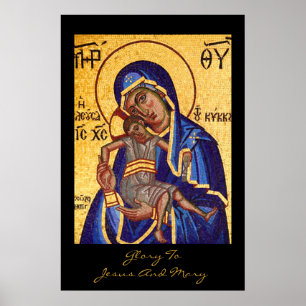 glorie voor jesus en mary poster