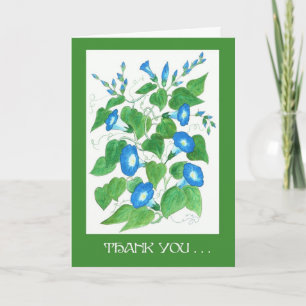 gloriebloemen voor de blauwe ochtend Dank u Bedankkaart