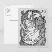 Glorieus Briefkaart in grijs (Voorkant / Achterkant)