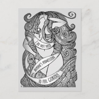 Glorieus Briefkaart in grijs