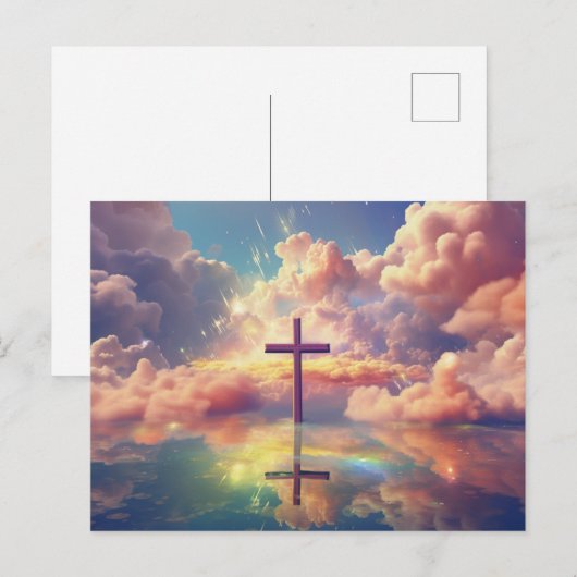 Glorieus Christelijk Cross Wenskaart Feestdagenkaart (Voorkant / Achterkant)