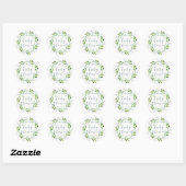 Glorieus groen | BABY SHOWER Ronde Sticker (Vel)
