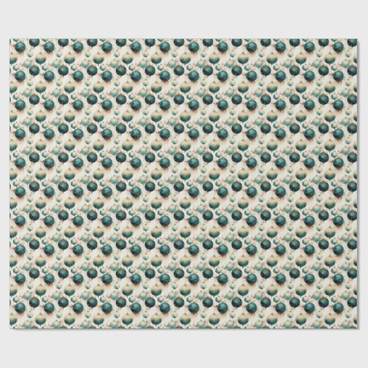 Glorieus groen: groen en goud cadeaupapier (Vlak)