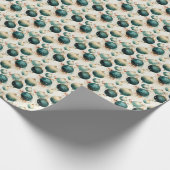 Glorieus groen: groen en goud cadeaupapier (Hoek)