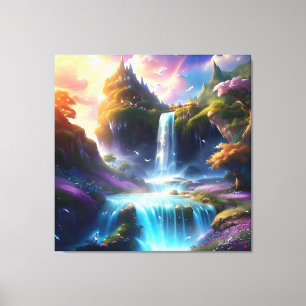 Glorieus hemels mooi landschap 4 canvas afdruk
