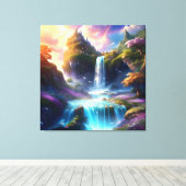 Glorieus hemels mooi landschap 4 canvas afdruk (Insitu (Houten vloer))
