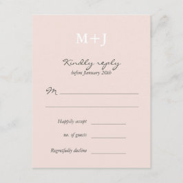 Glorieus Landelijk Monogram Krans Bruiloft RSVP an Kaartje
