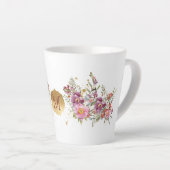 Glorieuze bloem Garland gepersonaliseerd Latte Mok (Rechterhoek)