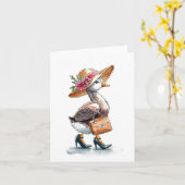 Glorieuze Gans Groeten Kaart (Gele Bloem)