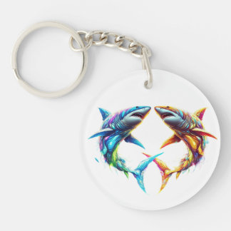 glorieuze haai sleutelhanger