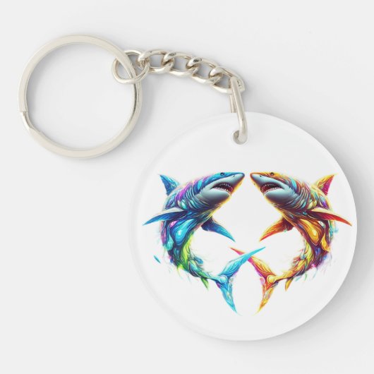 glorieuze haai sleutelhanger (Voorkant)