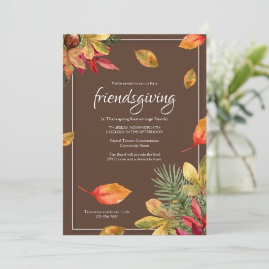 Glorieuze Herfst Uitnodiging (Staand voorkant)