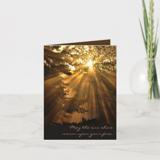Glorieuze Inspirerend zonsondergang met zonnestral Kaart (Voorkant)