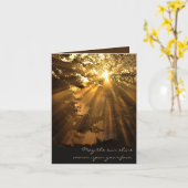 Glorieuze Inspirerend zonsondergang met zonnestral Kaart (Gele Bloem)