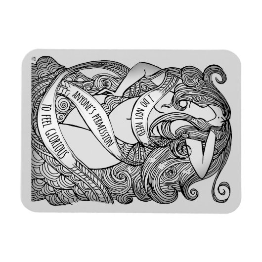 Glorieuze magneet in grijs (Horizontaal)