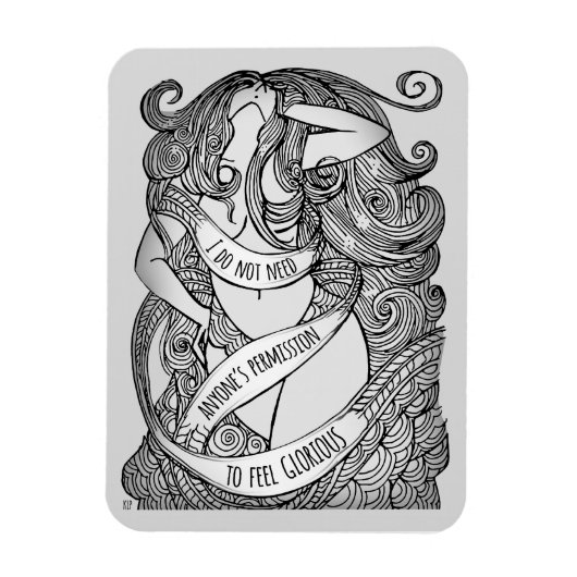 Glorieuze magneet in grijs (Verticaal)