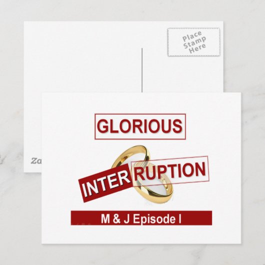 Glorieuze onderbreking: een gouden begin briefkaart (Voorkant / Achterkant)