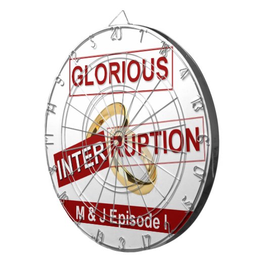 Glorieuze onderbreking: een gouden begin dartbord (Voorkant Rechts)