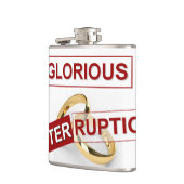 Glorieuze onderbreking: een gouden begin heupfles (Links)