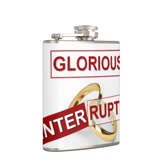 Glorieuze onderbreking: een gouden begin heupfles (Rechts)