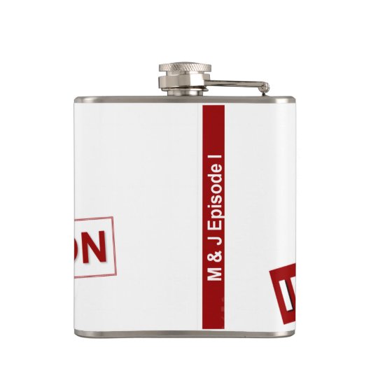 Glorieuze onderbreking: een gouden begin heupfles (Achterkant)