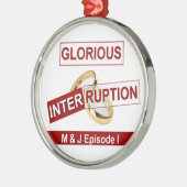 Glorieuze onderbreking: een gouden begin metalen ornament (Links)