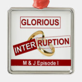 Glorieuze onderbreking: een gouden begin metalen ornament (Voorkant)