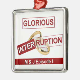 Glorieuze onderbreking: een gouden begin metalen ornament