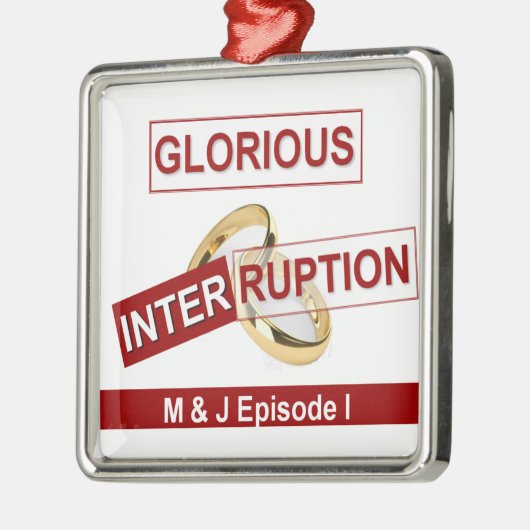 Glorieuze onderbreking: een gouden begin metalen ornament (Links)