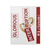 Glorieuze onderbreking: een gouden begin notitieblok (Linkerzijde)