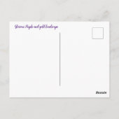 Glorieuze Paarse en gouden landschap Briefkaart (Achterkant)