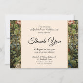 Glorieuze Peacock bedankjes Bedankkaart (Achterkant)