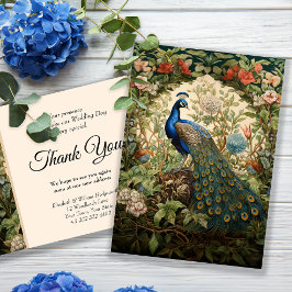 Glorieuze Peacock bedankjes Bedankkaart