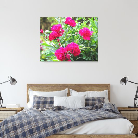 Glorieuze tuinkunst canvas afdruk (Insitu (Slaapkamer))