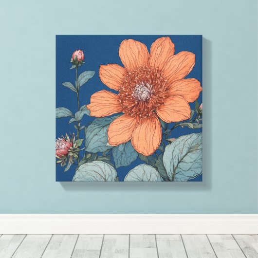 Glorievuur Canvas Afdruk (Insitu (Houten vloer))
