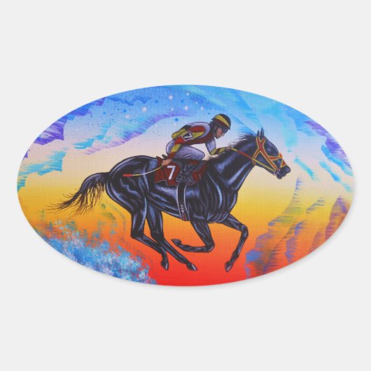 Glorievuur Ovale Sticker (Voorkant)