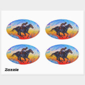 Glorievuur Ovale Sticker (Vel)